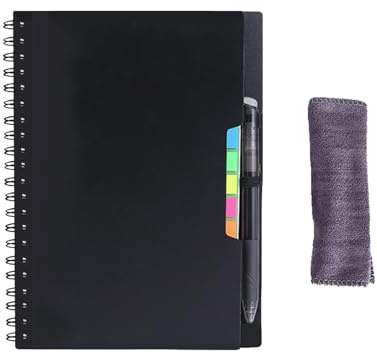 Cuaderno Borrado Con Bolígrafo - Cuaderno espiral reutilizable delgado, cuaderno conectado digitalmente | Almohadillas reutilizables impermeables para el hogar, universidad, oficina, estudio, notas M