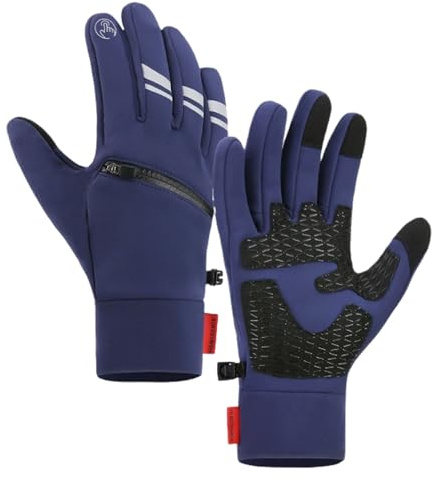 Generisch Gants chauffants pour écran tactile avec doublure intérieure pour équitation, ski, snowboard, randonnée, cyclisme - Gants chauffants rechargeables comme chauffe-mains pour homme et femme