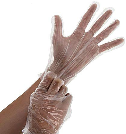 150pcs Useful Kitchen Disposable Polythene Clear Food Cleaning Catering Gloves