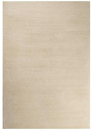Wecon Home Kuschelig weicher Esprit Hochflor Teppich, bestens geeignet fürs Wohnzimmer, Schlafzimmer und Kinderzimmer LOFT(80 x 150 cm, beige Sand)