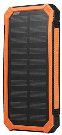 Solar Charger Power Bank, 20000mAh Fast Charging Portable Dual USB Solar Mobile Power Bank Case DIY Kit for Travel Camping Outdoor Activities Survival Gear Emergency Kit(Orange)