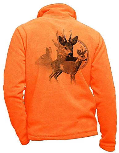 Personalisierte Brokat-Fleecejacke in Orange - Größe S Jagdbekleidung