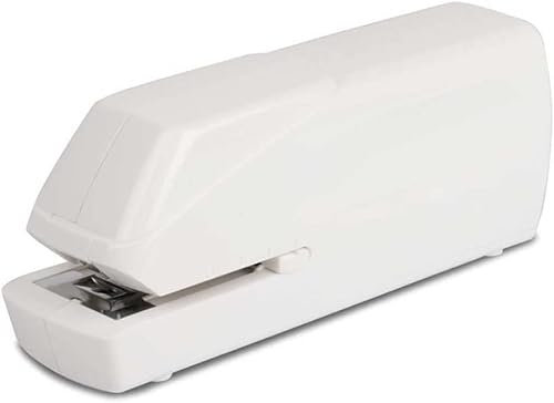 REJOON Agrafeuse Automatique Agrafeuse électrique Agrafeuse Moyenne Agrafeuse de Bureau (Color : White)