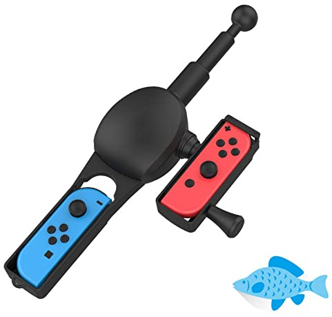 LICHIFIT Angelrutengriff Angelspiel-Kit für Nintendo Switch Joy Con Angelgeister Angeln Stern Spielzubehör