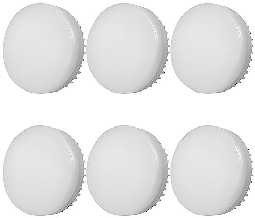 PAZWAHF GX53 Dimmbare LED-Glühbirne, 5 W, 450 lm, Ersatz für herkömmliche Halogen-GX53-Strahler, Unterschrankleuchte, LED-Puck-Licht, 6er-Pack