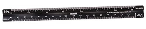 Generic Dreieckiges Metall-Lineal – 17 cm, 6 Maßstäbe: 1/12, 1/24, 1/32, 1/35, 1/48, 1/72 – für Architekten, Zeichner, Ingenieure, Modellbauer, Fans, Studenten