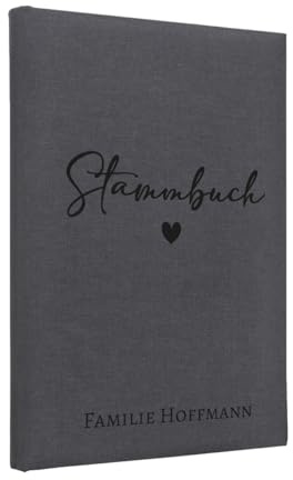 Hochzeitideal Stammbuch der Familie 'Tammy' Nr.302 inkl. Personalisierung (Grau, A5)