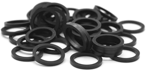 DOJA Barcelona | Sanitär Flachdichtungen | 3/8 | Pack 25 | Gummidichtungen | 14,5x8x2mm | EPDM Gummi O-Ringe | Breite Flachdichtung | Unterlegscheiben Für Duschschlauch, Gummidichtung, Wasserhahn