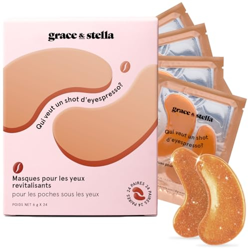 Caffeine Under Eye Gel Patches - Revitalizing Under Eye Patches for Dark Circles - Eye Patches for Puffy Eyes - Eye Patch with Niacinamide & Hyaluronic Acid - Vegan Eye Masks Skincare, 24 Pairs