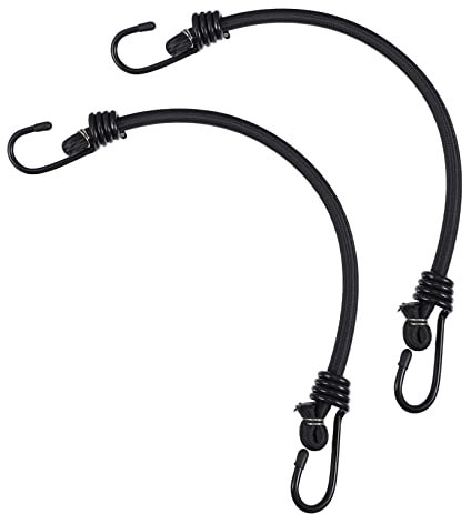 jojofuny 2St Gepäck Seil Verpackungsschnüre Gurt Bungee-Seile elastisch Bungee-Seile mit Karabinerhaken festes Seil langes Bungee-Kabel Gepäckband mit Haken Elastisches Seil Binde Polyester
