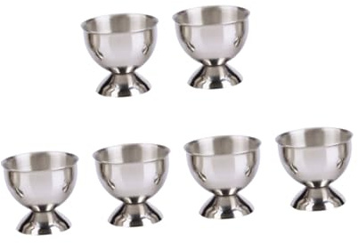 GRIRIW 6pièces Lot de Coquetiers Acier Inoxydable pour Plateau à Œufs Pratique pour Petits-déjeuners Et Brunchs
