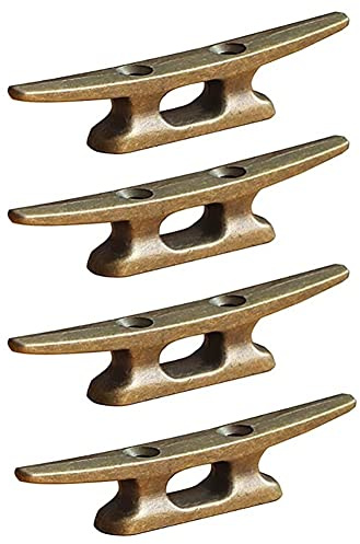 Fowecry Boots Anlege Klampe 4 für Festmacherboot Bronze Host Gusseisen Geeignet für Nautisch Strand See Maritime Dekoration,4 StüCke