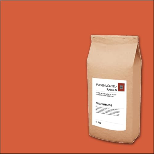 Fugenmörtel-Farben | Einsetzbar für Fugen im Innen- und Außenbereich auf Wand- und Bodenflächen (Hochrot, 1kg)