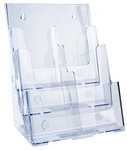 SPRINTIS - Prospekthalter DIN lang Hochformat, 6 Fächer, transparent