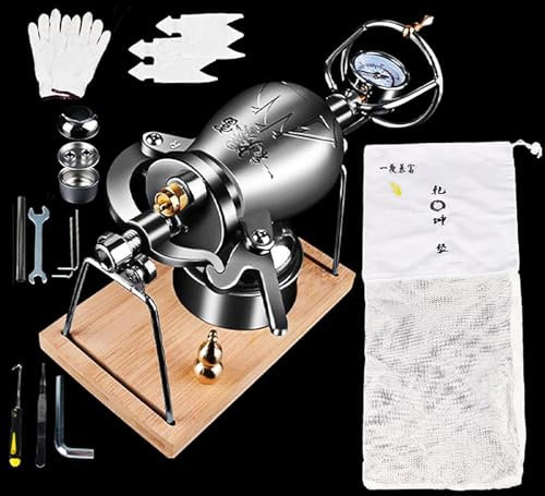 Hot Air Popcorn Machine, High Pressure Popcorn Maker, Stainless Steel Fire Heating Popcorn Popper, for Home Party(260ML)