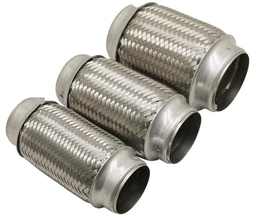Auto Auspuffrohre Auto-Auspuffrohr Teleskopisch Flexible Verbindung Geflecht Faltenbalg Edelstahl-Schalldämpfer-Rohrverbinder Geschweißt Universell Auto Auspuffrohr(Farbe:60MM-120MM)