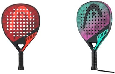 HEAD Flash 2023 Padelschläger, rot/schwarz & Flash 2023 Padelschläger, Mint/rosa