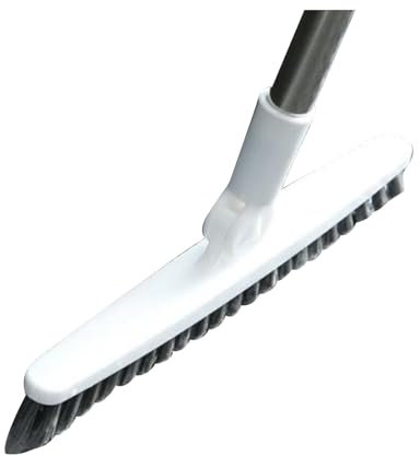 WOOXGEHM Fugenreinigungsbürste, Fugenbürste mit langem Griff, effiziente Reinigung, ergonomische Reinigungsbürste für Bodenfliesen, Badezimmer, Küchen (White 120cm)