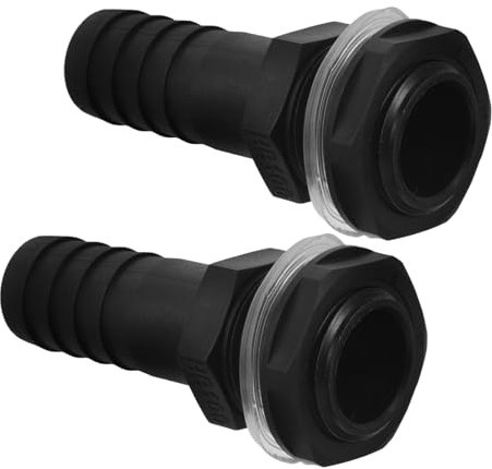 VILLFUL 2stücke Teilige Schottverschraubung Wasserz Tankanschluss Adapter Regentonnenstecker Gartenhochanschluss Schlauchfitting
