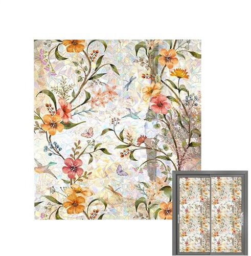 Sichtschutzfolie für Fenster, wärmeisolierend, Fensterfolie, statisch, UV-Schutz, selbstklebend, aus Glas, lichtblockierend, für Glas