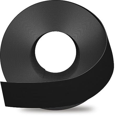 GSCIT Club Black Melamine Edge Banding, 1 1/2 inch x 25ft Edge Banding with Hot Melt Adhesive Pre-glued Cabinet Edge Banding Flexible Black Veneer Edging for Plywood