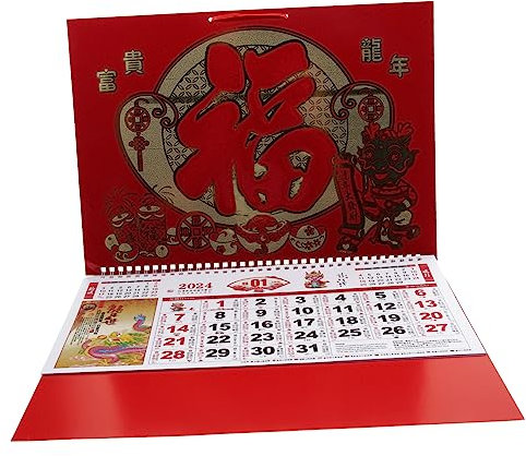 NUOBESTY Hängekalender Dekorativer Wandkalender Monatskalender zum Aufhängen Kalender mit Mond und Tagesdatum Geeignet für Wohnungen Büros und Studentenwohnheim