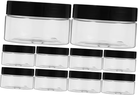 Alipis 10Pièces Bouteilles Transparentes Couvercle Lot De Pots De Confiture Pour Voyage Rangement De Cosmétiques Et Échantillons