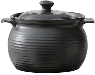 Cocotte ronde en céramique / casserole en terre cuite / batterie de cuisine en céramique avec couvercle résistant à la chaleur