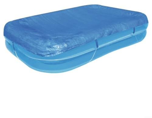 Fauhapyway Poolabdeckung, Schwimm-Planschbecken-Abdeckung PE-Plane mit Befestigungsseilen und Haken, Abdeckungen für Familienpools (265 * 175 * 25 cm)