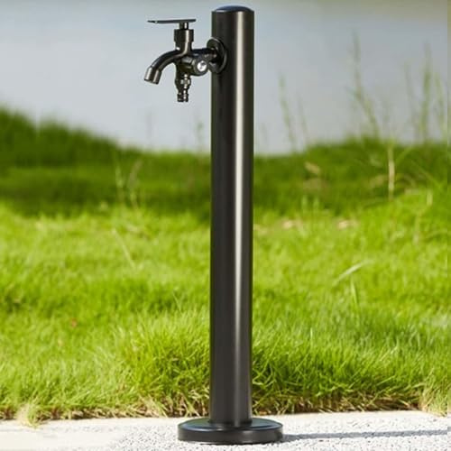 Edelstahl Outdoor Wassersäule Wasserhahn Garten Brunnen Spenderstation Langlebig Garten Wasserspiel Stilvolle Wassersäule für Garten und Terrasse