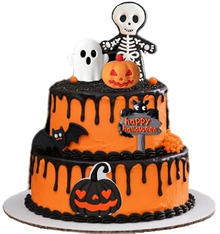 Mummy Zombie Cake Topper Halloween Cake Decoration Ghost Boo Spider Pumpkins Decor for Little Witch Baby Shower Birthday Party Supplies