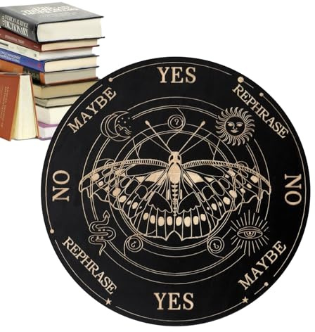 Tabla de adivinación fantasma | Tabla de madera decorativa con letras y punteros para mensajes, juego de mesa Ouija Adivinación para principiantes y amigos