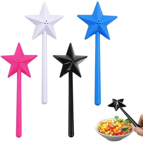 Juego de 4 saleros varitas mágicas, divertidos utensilios de cocina, varita mágica, salero y pimentero, para cocina, restaurante