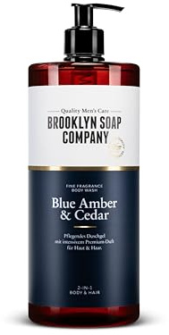 Brooklyn Soap Company Duschgel für Männer - Blue Amber & Cedar