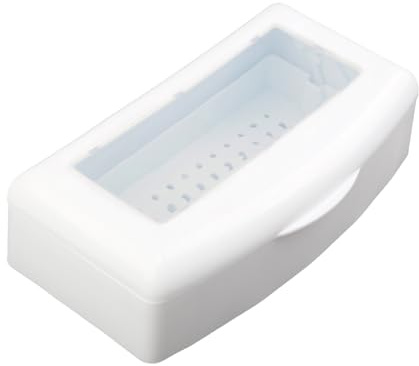 Caja esterilizadora de plástico para herramientas nail art bandeja estuche limpieza y almacenamiento limpiador recipiente desinfección pinzas uñas tenazas metal salón belleza capilar