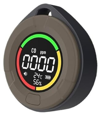Detector de Gases, Detector de monóxido Carbono 3 en 1, detección precisa, Pantalla LED, portátil, Recargable, for Viajes, con Alarma Sonora,para el hogar