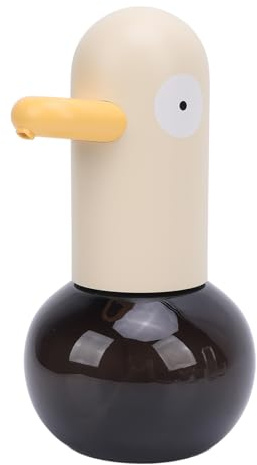 Dispenser automatico di sapone, simpatico dispenser di sapone schiumogeno touchless anatra cartone animato mano touchless ricaricabile con sensore per bagno (Stile 2)