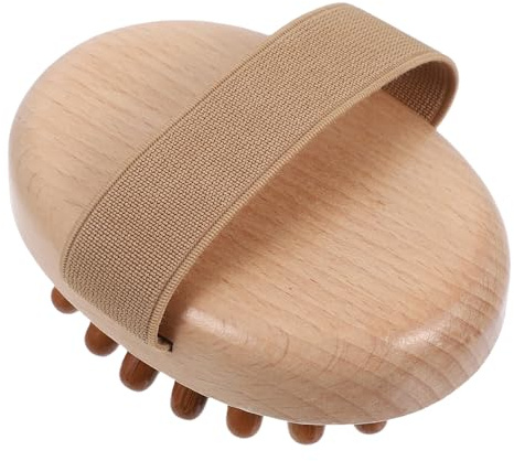 COOPHYA Cepillo de Madera para Masaje del Cuero Cabelludo Función de Golpeteo, Masajeador Manual para Estimular Meridianos, Recomendado para Relajación y Cuidado Personal