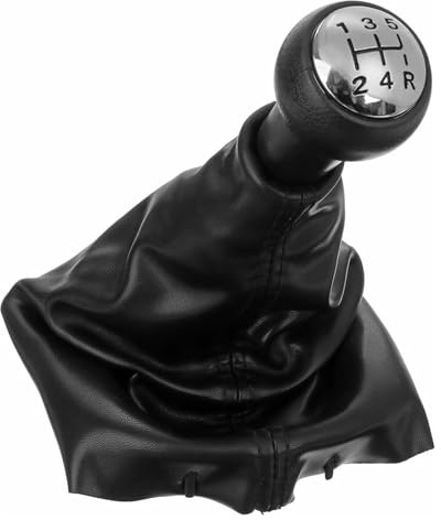 CAIZHICNC Pomo De Cambio para Peugeot 207 307 307CC 308 Perilla De Palanca Cambios Cubierta Cuero PU 5 Velocidades Bota Cambio