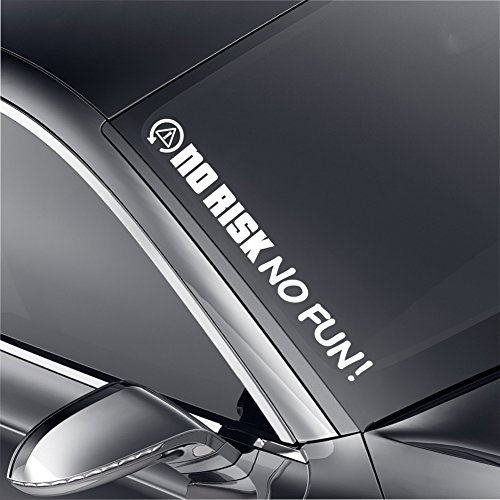 No Risk No Fun Frontscheibenaufkleber Aufkleber Tuning Turbo dapper Heckscheibe