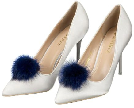 YOUMU Frau Schuhe Zubehör Schuhclips Pompon 10 Farben(2 Stücke)