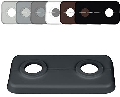 1 STÜCK Doppel Heizungsrohr Rosette, Farben und Größen, 2-teilig, Heizung, Rohrabdeckung, Abdeckrosetten, Verkleidung, Heizkörper Rosetten, Polypropylen in Sonderfarben (15mm, RAL 7016)