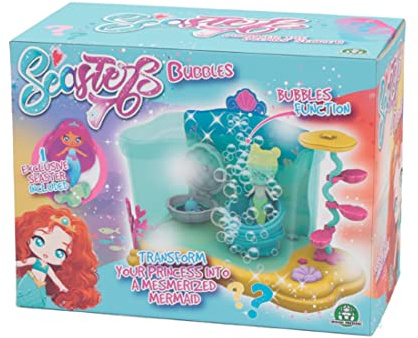 Seasters Bubble Aquarium med överraskningssjöjungfrudocka, prinsessa som förvandlas till en sjöjungfru, med hemliga tillbehör, leksak för barn från 3 år, Eat01 Multi-Colored
