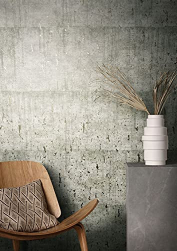 marburg Tapete Grau Beige Betonoptik Glanz Stein Muster für Wohnzimmer oder Schlafzimmer Vliestapete 100% Made in Germany PREMIUM QUALITÄT 10,05 x 0,70m 85750