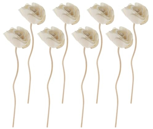 Housoutil Diffuser Sticks Raumduft Diffuser Aroma Sticks Rattanstäbchen Reed Diffusor Stöcke Holzstäbchen Diffusorstäbchen Ersatz Kunstblume Nachfüllsticks für Ätherisches Aromatherapie 8