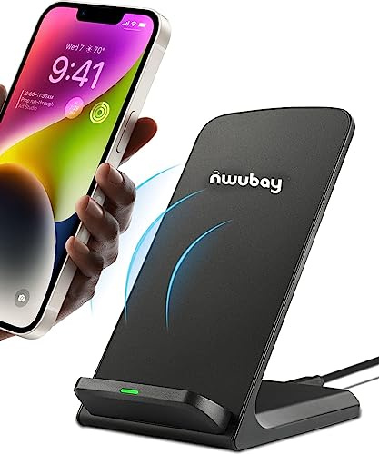 OneCut Wireless Charger, 15W Induktive Ladestation Schnellladefunktion für iPhone 16 15 14 13 12 Pro Mini Max Xr Xs Galaxy S25 S24 S23 S22 S21