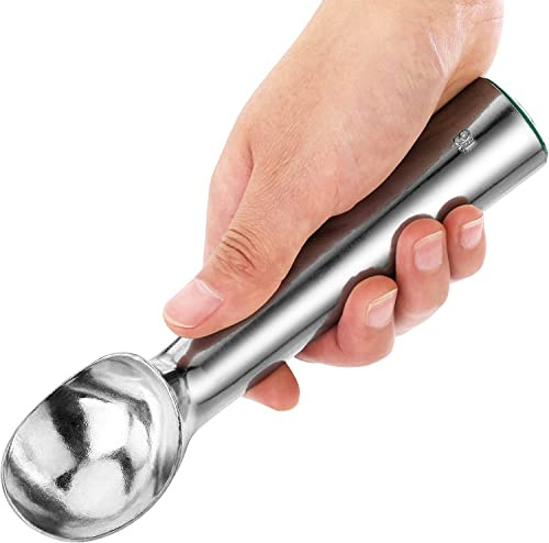 Chabrias Ltd – Commercial Grade Self-Defrost Ice Cream Scoop (1.5oz Red) | Cast Aluminium Anti-Freeze Dipper for Gelato, Sorbet, Cookie Dough & Frozen Desserts