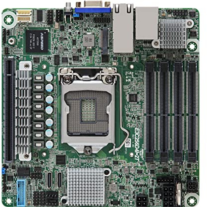 AsRock Rack E3C256D4I-2T Carte mère serveur Mini-ITX H5 (LGA1200) Intel Xeon E-2300 et 10e génération Pentium Series C256 Dual 10GbE