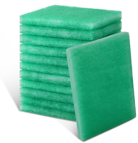 Dreyoo 12 Pack 2.5cm Thickened Dryer Filter Replacement, Compatible with Bettervent Indoor Dryer Vent, Double Sided Use Per Filter for Dryer Vent Kit, Polyester Dryer Vent Filters for Electric Dryers