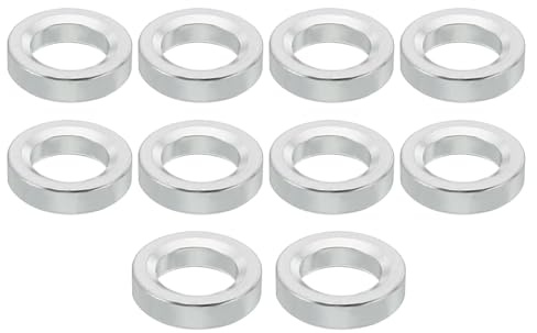 PATIKIL Distanziali in Alluminio M6, 10 Pz di Distanziali Metallici in Alluminio 6,2 Mm Id x 10 Mm Od x 2,5 Mm L, Distanziali a Vite in Alluminio Rotondi per Viti da 1/4 o M6